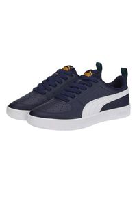 Puma - Dziecięce Buty Sportowe Ze Skóry Ekologicznej. Okazja: na spacer. Kolor: niebieski. Materiał: skóra ekologiczna. Sport: turystyka piesza