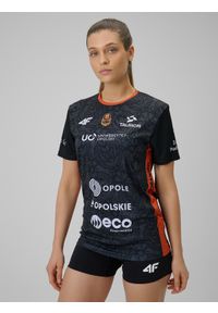 4f - 4F Koszulka meczowa replika wyjazdowa z sezonu 2025/26 uniseks 4F x Uni Opole - czarna L. Kolor: czarny. Materiał: dzianina, materiał. Długość: długie. Wzór: nadruk #1