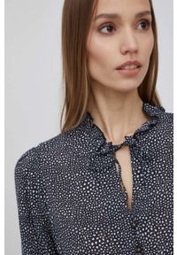 Mustang sukienka kolor czarny midi rozkloszowana. Kolor: czarny. Materiał: tkanina. Długość rękawa: długi rękaw. Długość: midi #5