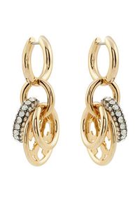 Tory Burch Kolczyki Miller Pave Interlocking Earring 160179 Złoty. Materiał: metalowe. Kolor: złoty