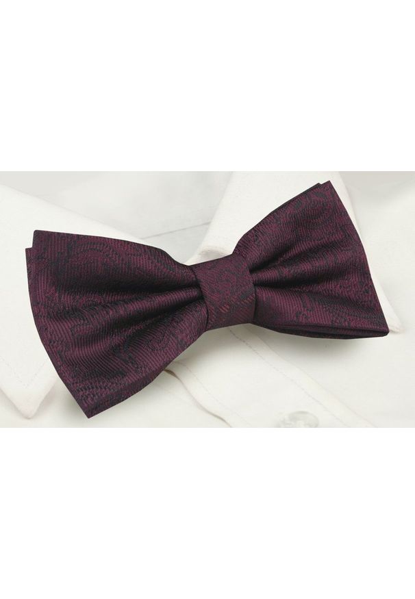Mucha Męska z Poszetką - Alties - Kolor Wina (Burgund). Kolor: czerwony. Styl: sportowy, elegancki