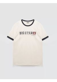 Big-Star - Koszulka męska z linii Authentic z logo BIG STAR perłowa Summet 103. Kolor: kremowy. Materiał: bawełna #6