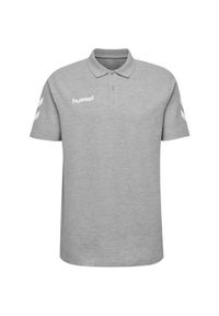 Koszulka tenisowa polo dla dzieci Hummel Go Kids Cotton Polo. Typ kołnierza: polo. Kolor: wielokolorowy, szary, biały. Sport: tenis #1