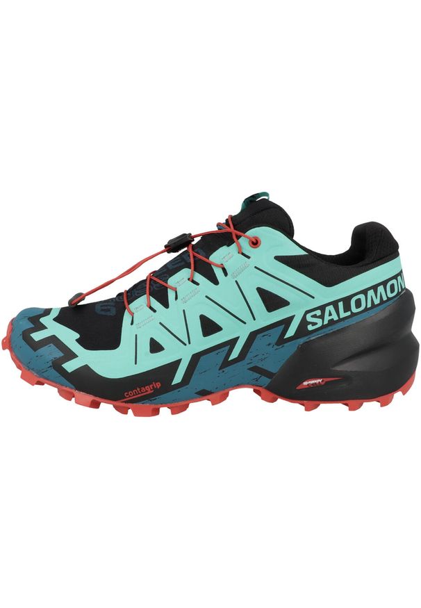 salomon - Buty sportowe Damskie Speedcross 6. Kolor: wielokolorowy, czarny, zielony. Model: Salomon Speedcross