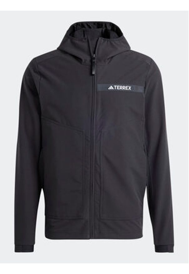Adidas - adidas Kurtka outdoor Terrex Multi HZ4425 Czarny Slim Fit. Kolor: czarny. Materiał: syntetyk. Sport: outdoor