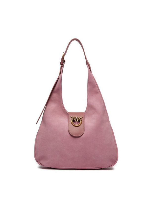 Pinko Torebka Hobo Mini PE 24 PLTT 103275 A0YG Różowy. Kolor: różowy. Materiał: skórzane, zamszowe