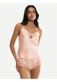 Triumph Piżama A Weekend To Remember 10225050 Beżowy Regular Fit. Kolor: beżowy. Materiał: syntetyk #1