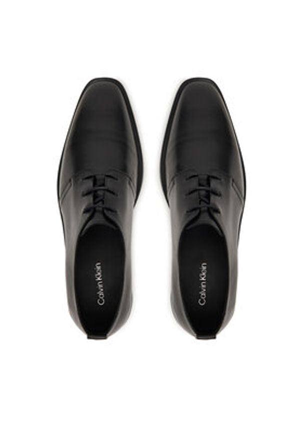 Calvin Klein Półbuty Slim Clean Derby Lth HM0HM02004 Czarny. Kolor: czarny. Materiał: skóra