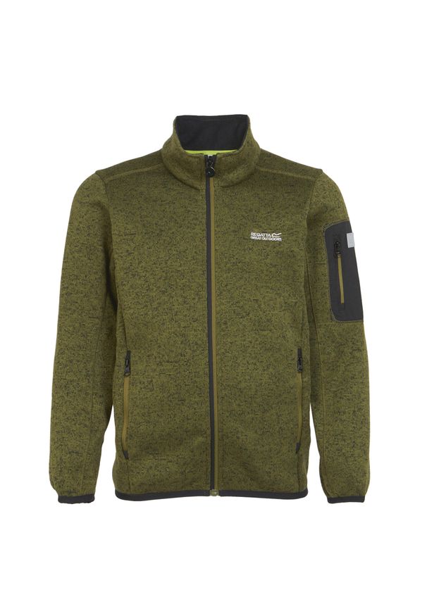 Regatta - Kurtka Dziecięca Newhill Fleece Jacket. Kolor: wielokolorowy, czarny, zielony. Sezon: zima