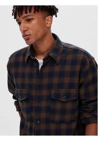 Selected Homme Koszula 16090168 Brązowy Loose Fit. Kolor: brązowy. Materiał: bawełna #5