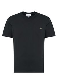 Lacoste T-Shirt TH2036 Czarny Regular Fit. Kolor: czarny. Materiał: bawełna