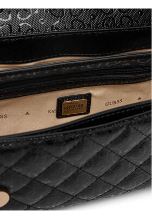 Guess Torebka Idra HWGG81 57200 Czarny. Kolor: czarny. Materiał: skórzane