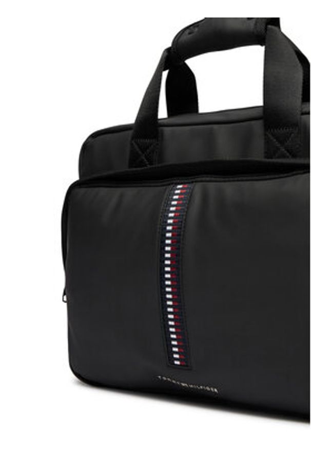 TOMMY HILFIGER - Tommy Hilfiger Torba na laptopa AM0AM12728 Czarny. Kolor: czarny. Materiał: skóra