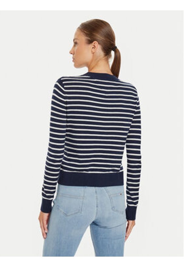 Tommy Jeans Sweter Essential DW0DW17254 Granatowy Regular Fit. Kolor: niebieski. Materiał: bawełna