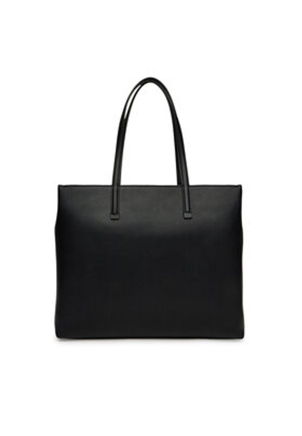Calvin Klein Torebka Ck Must Aop Medium Shopper W/Poc LV04F3225G Czarny. Kolor: czarny. Materiał: skórzane