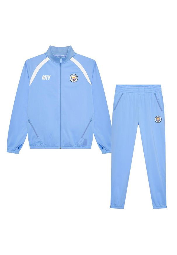 MANCHESTER CITY - Dres treningowy Manchester City męski 25/26 - niebieski. Kolor: wielokolorowy, niebieski, biały. Materiał: dresówka. Sport: piłka nożna
