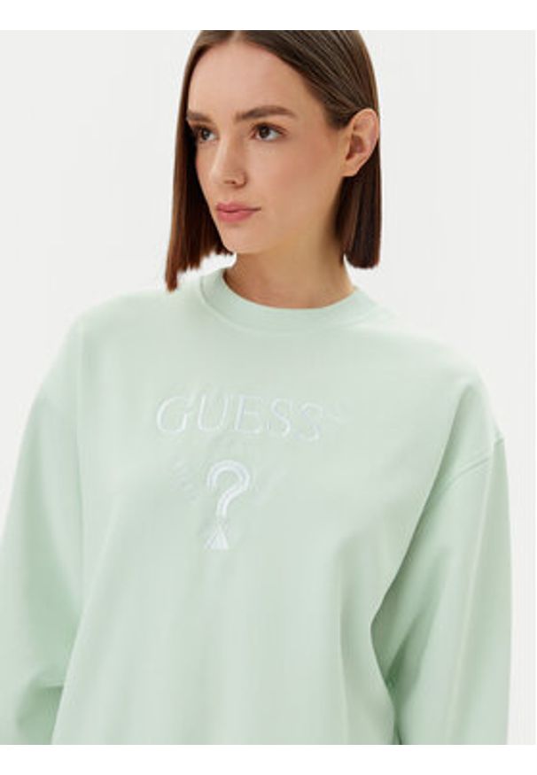 Guess Bluza V5RQ12 KC3D2 Zielony Regular Fit. Kolor: zielony. Materiał: syntetyk, bawełna