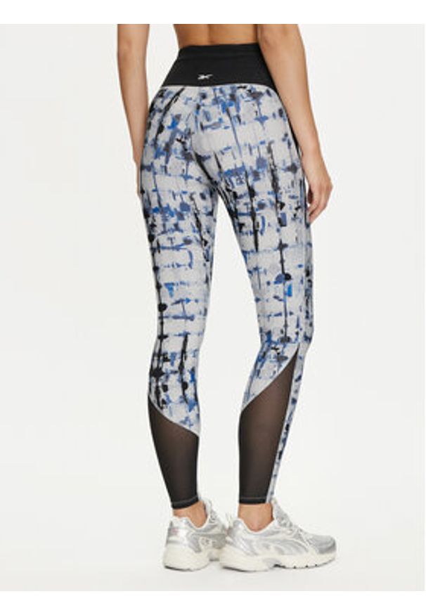 Reebok Legginsy Lux Perform Tight 100071104 Granatowy Slim Fit. Kolor: niebieski. Materiał: syntetyk