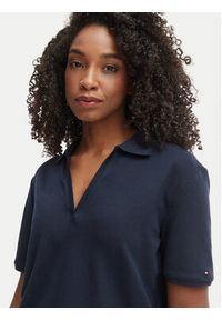 TOMMY HILFIGER - Tommy Hilfiger Polo WW0WW48720 Granatowy Relaxed Fit. Typ kołnierza: polo. Kolor: niebieski. Materiał: bawełna #4