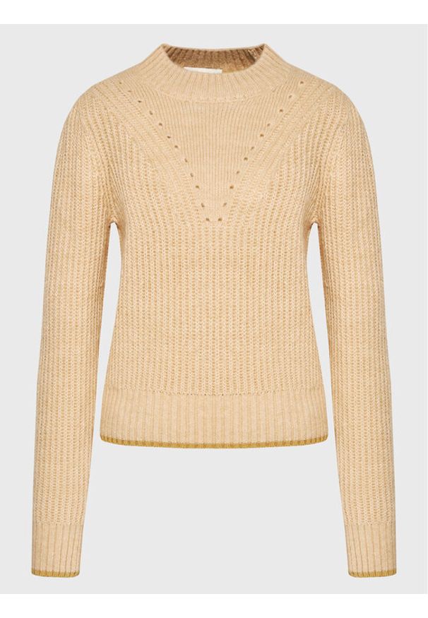 Scotch & Soda Sweter 167940 Beżowy Regular Fit. Kolor: beżowy. Materiał: syntetyk