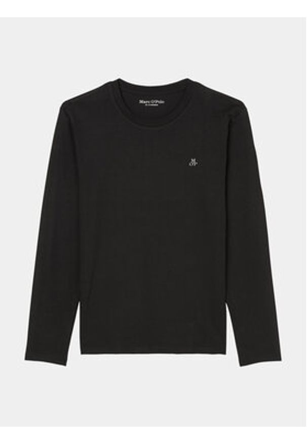 Marc O'Polo Longsleeve B21 2012 52210 Czarny Regular Fit. Typ kołnierza: polo. Kolor: czarny. Materiał: bawełna. Długość rękawa: długi rękaw