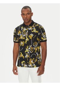Versace Jeans Couture Polo 78GAG6S0 Czarny Regular Fit. Typ kołnierza: polo. Kolor: czarny. Materiał: bawełna