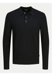 Jack & Jones Polo William 12259650 Czarny Regular Fit. Typ kołnierza: polo. Kolor: czarny. Materiał: wiskoza #6
