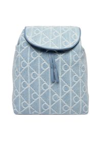 Calvin Klein Plecak Emblem Aop Denim Backpack LV04F3508G Niebieski. Kolor: niebieski. Materiał: materiał #1