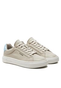 Calvin Klein Sneakersy Cupsole Lace Up W/Ml Lth HW0HW02119 Beżowy. Kolor: beżowy. Materiał: skóra #6