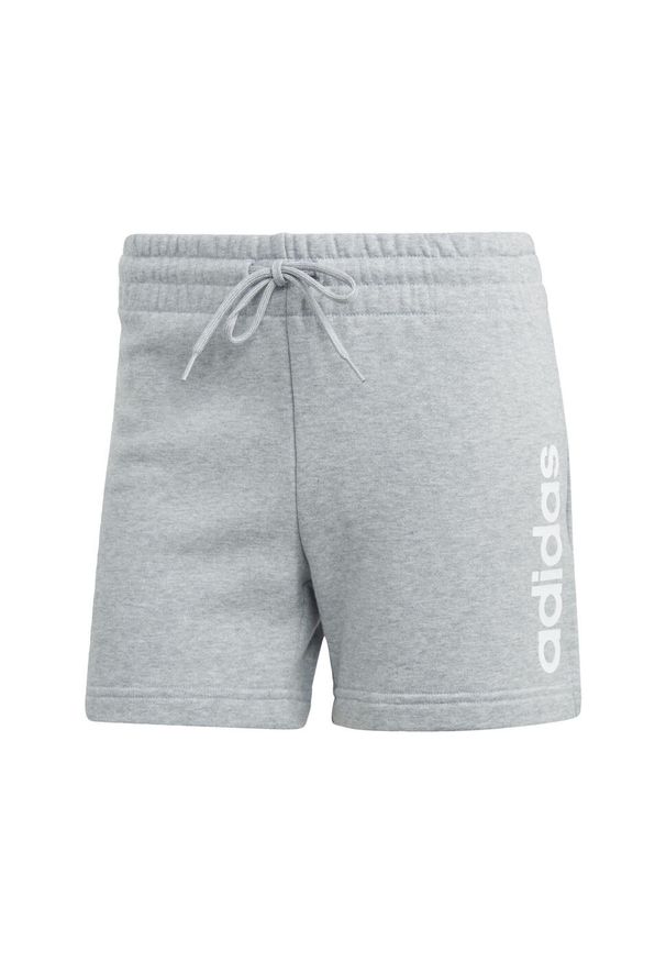 Adidas - Essentials Linear French Terry Shorts. Kolor: biały, wielokolorowy, szary