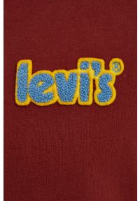 Levi's® - Levi's Bluza bawełniana męska kolor bordowy z kapturem gładka. Okazja: na spotkanie biznesowe. Typ kołnierza: kaptur. Kolor: czerwony. Materiał: bawełna. Wzór: gładki. Styl: biznesowy #5