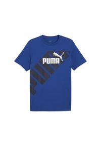 Puma Koszulka Power Graphic 67896017. Kolor: wielokolorowy, niebieski, szary