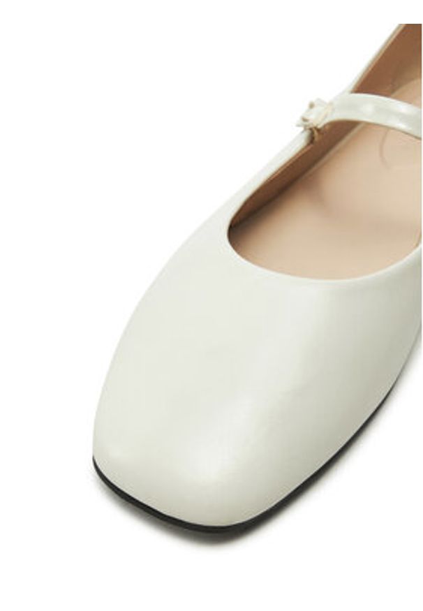 Calvin Klein Baleriny Mary Jane Ballerina - Lth HW0HW02307 Écru. Materiał: skóra