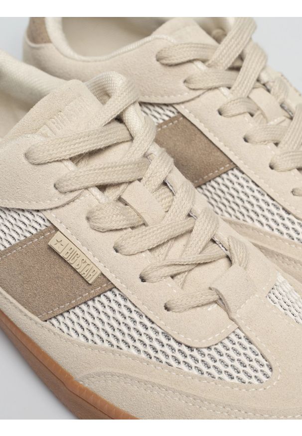 Big-Star - Sneakersy damskie beżowe TT274759 801. Nosek buta: okrągły. Kolor: beżowy. Materiał: guma, denim, syntetyk. Szerokość cholewki: normalna