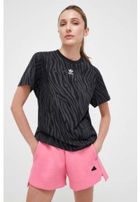 adidas Originals t-shirt bawełniany kolor czarny. Kolor: czarny. Materiał: bawełna. Długość rękawa: krótki rękaw. Długość: krótkie. Styl: klasyczny #5