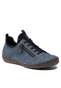 Rieker Sneakersy 52573-14 Granatowy. Kolor: niebieski. Materiał: skóra