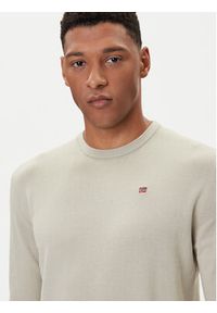Napapijri Sweter Droz NP0A4I2G Szary Regular Fit. Kolor: szary. Materiał: bawełna #5