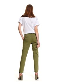 TOP SECRET - Spodnie długie damskie skinny. Okazja: na co dzień. Kolor: zielony. Długość: długie. Sezon: lato. Styl: casual, sportowy #3