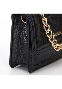 Wittchen - Minikuferek z ekoskóry o fakturze croco. Kolor: czarny. Wzór: haft. Dodatki: z haftem. Materiał: skórzane. Styl: elegancki, wizytowy #4