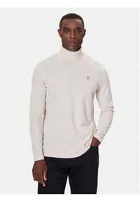 Karl Lagerfeld - KARL LAGERFELD Golf 755023 554226 Beżowy Regular Fit. Typ kołnierza: golf. Kolor: beżowy. Materiał: bawełna