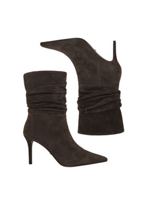 Gino Rossi Botki EO-LUNA-LT681 Brązowy. Kolor: brązowy. Materiał: zamsz, skóra