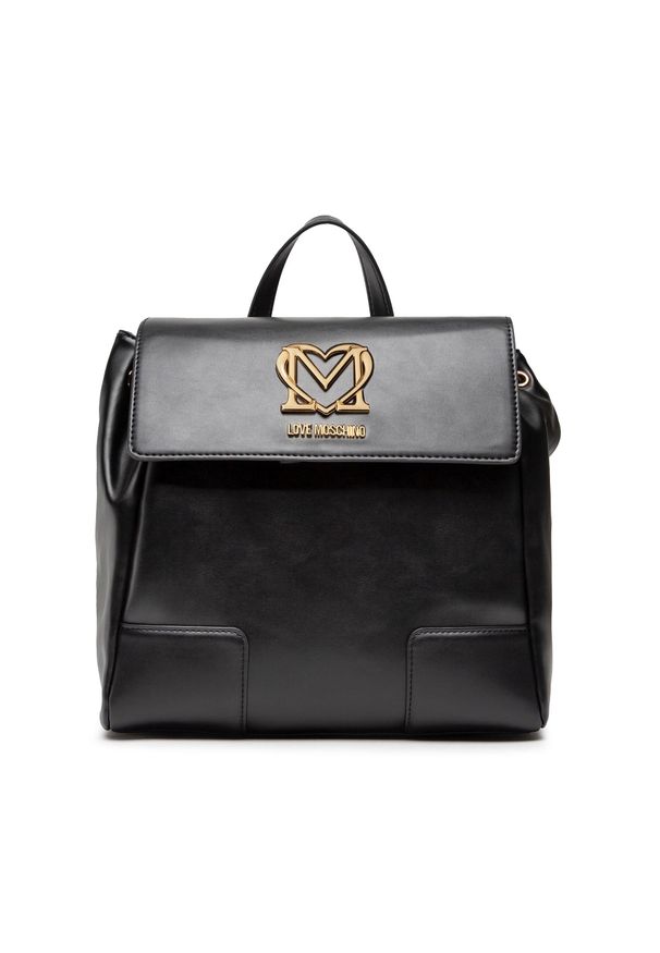 Love Moschino - Plecak LOVE MOSCHINO JC4409PP0FKQ0000 Nero. Kolor: czarny. Materiał: skóra