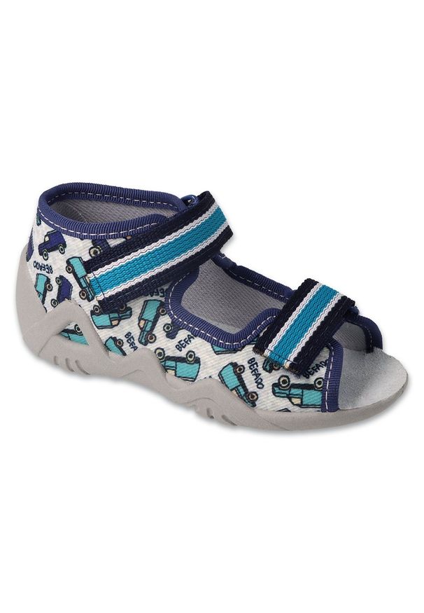Befado obuwie dziecięce 350P045 niebieskie. Kolor: niebieski. Materiał: tkanina, skóra
