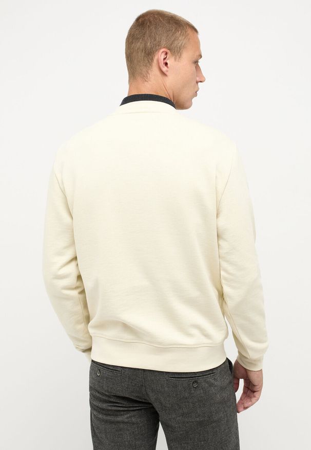Mustang - MĘSKA BLUZA MUSTANG Ben Crewneck White Asparagus 1014511 3000