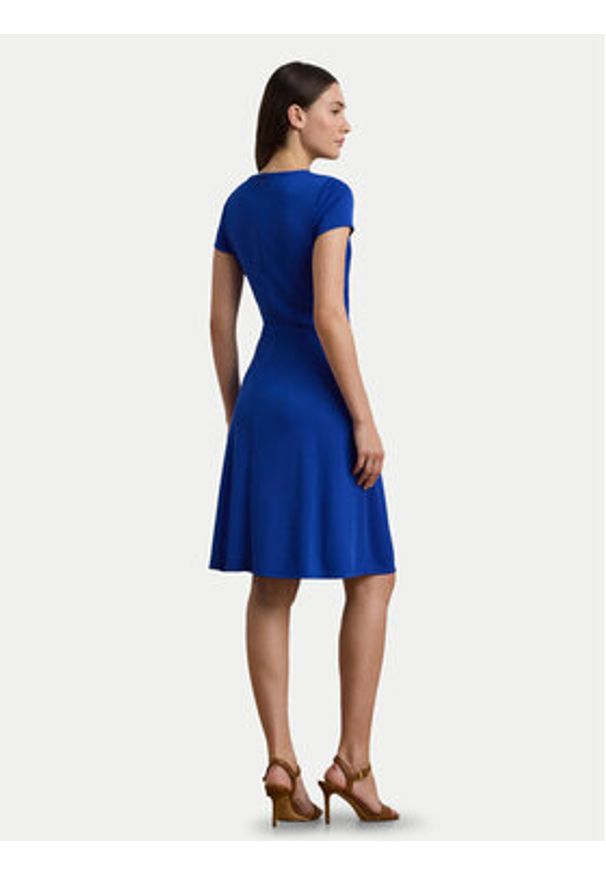 Lauren Ralph Lauren - LAUREN RALPH LAUREN Sukienka codzienna 250868161016 Niebieski Regular Fit. Okazja: na co dzień. Kolor: niebieski. Materiał: syntetyk. Typ sukienki: proste. Styl: casual