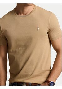 Polo Ralph Lauren T-Shirt 710671438329 Beżowy Custom Slim Fit. Typ kołnierza: polo. Kolor: beżowy. Materiał: bawełna #6