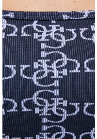 Guess longsleeve damski kolor granatowy. Typ kołnierza: dekolt w karo. Kolor: niebieski. Materiał: dzianina. Długość rękawa: długi rękaw #5