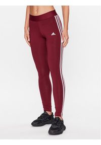 Adidas - adidas Legginsy 3 Stripes Leggings IM2850 Czerwony. Kolor: czerwony. Materiał: bawełna