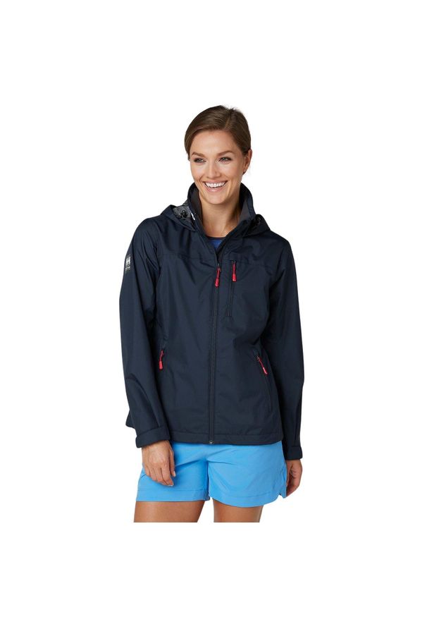 Kurtka uniwersalna damska Helly Hansen W Crew Hooded Jacket. Kolor: niebieski. Materiał: syntetyk