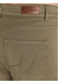 Olsen Jeansy Mona 14001969 Khaki Slim Fit. Kolor: brązowy